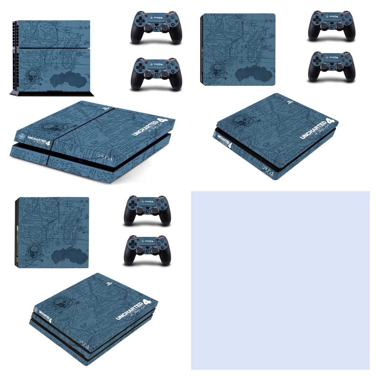 Gaming Console Monitor - Uncharted 4 PS4 Pro Slim Skin