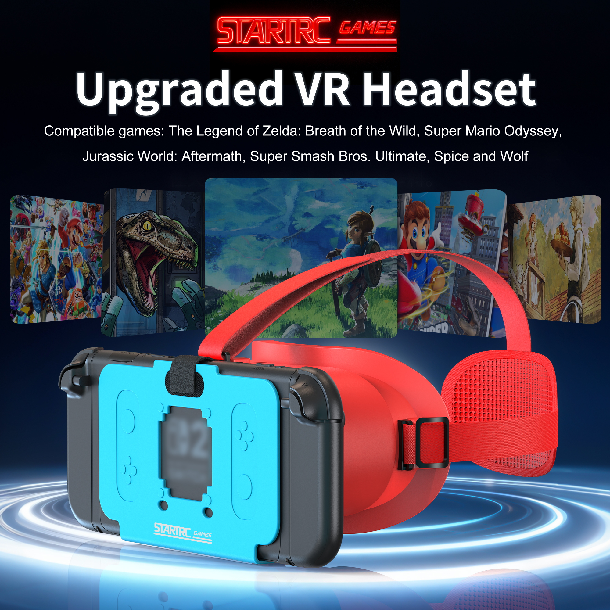 Gaming Console Headset - Upgraded VR Headset for Nintendo Switch