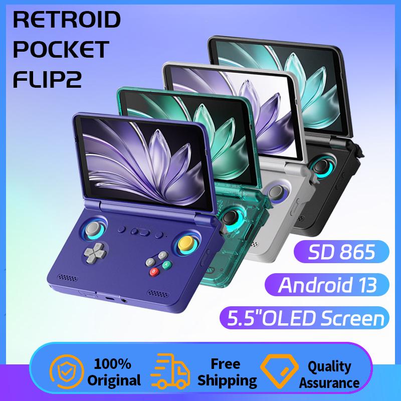 Pc Gaming Handheld Console - Retroid Pocket Flip2 SD865 1080p Folding