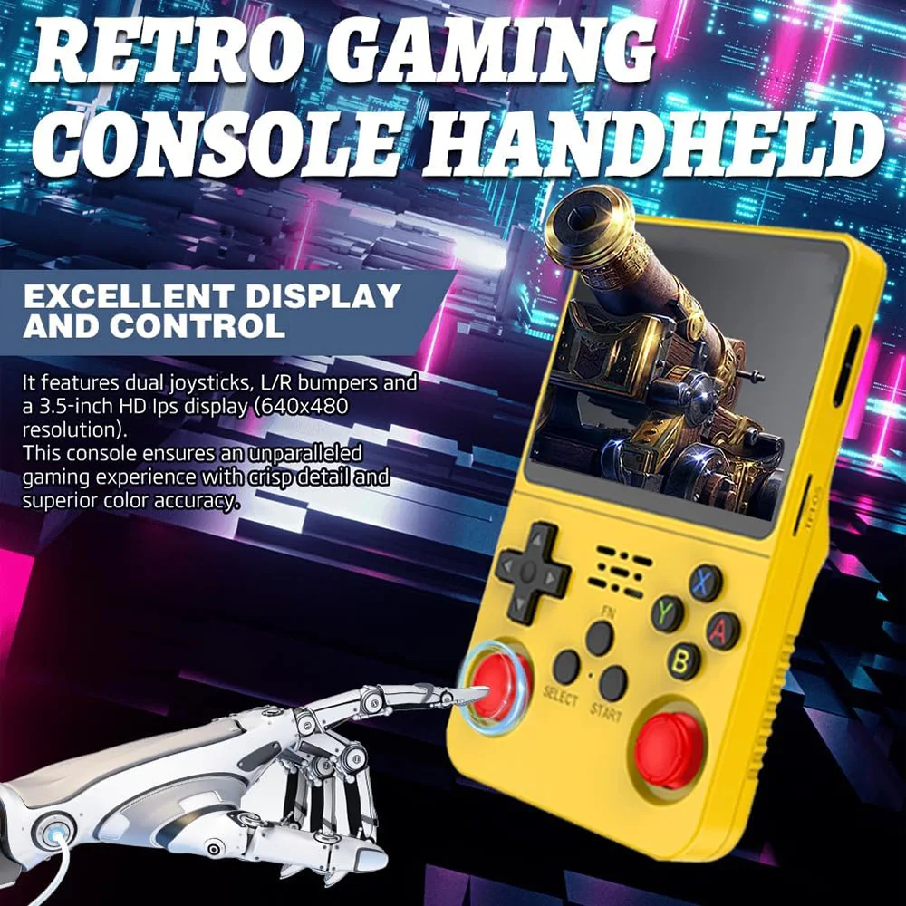 R36S Classic Retro Game Consol - Console Gaming Hand のレビューと価格