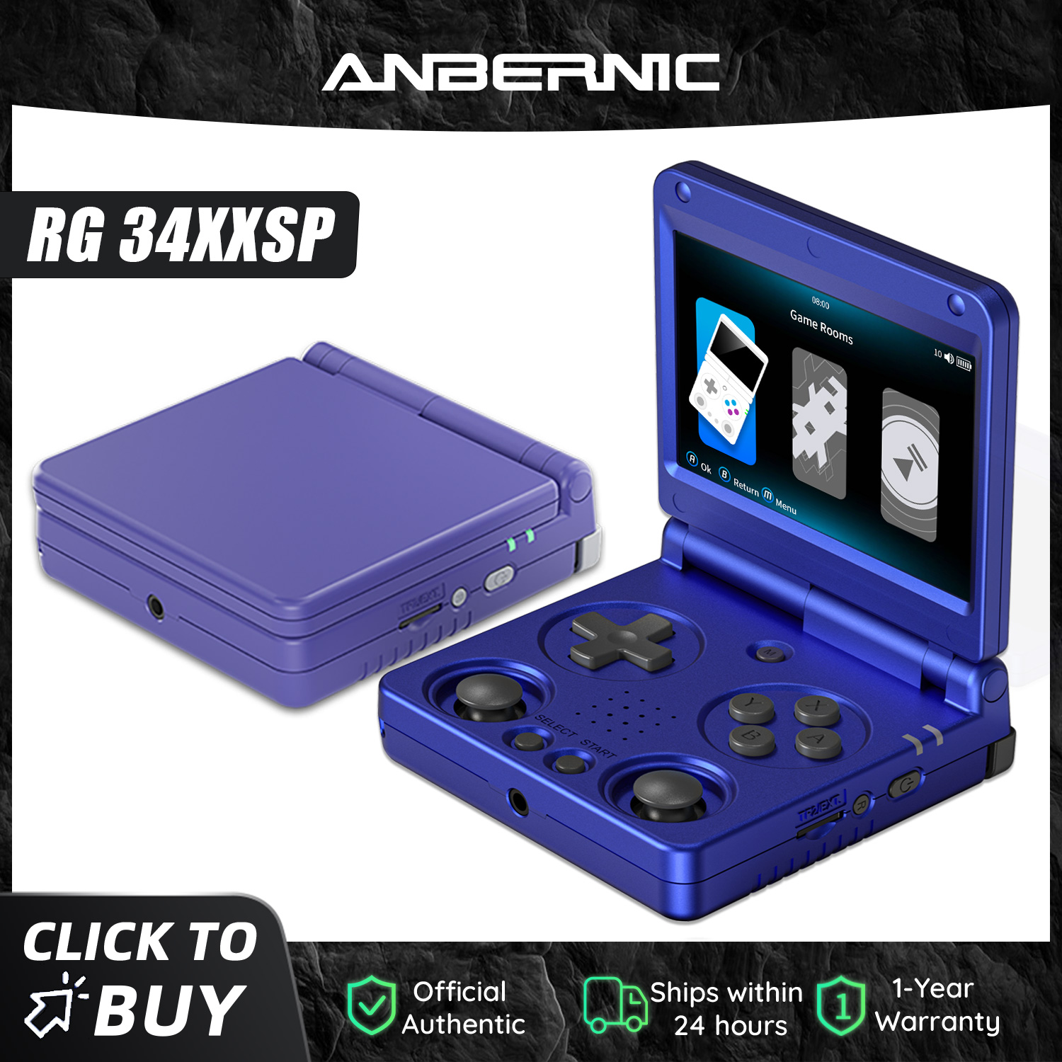 Anbernic RG34XXSP 3.4-Inch IPS - Pc Gaming Handheld Console のレビューと価格