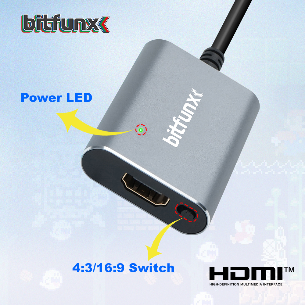 Bitfunx 720P HDMI™ Adapter S-v - Gaming Console Nintendo Switch のレビューと価格